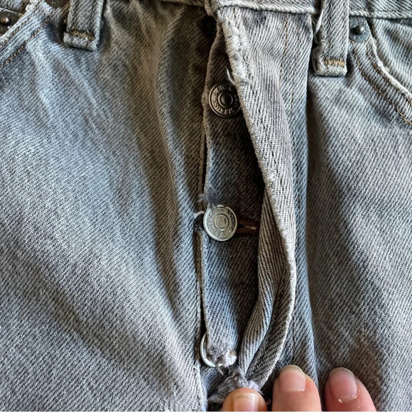 Vintage levis jean shorts gray sz 25 - Picture 3 of 4